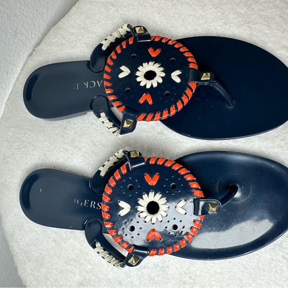 Jack Rogers Georgica Jelly Flip-Flop Thong Sandals - Picture 5 of 11